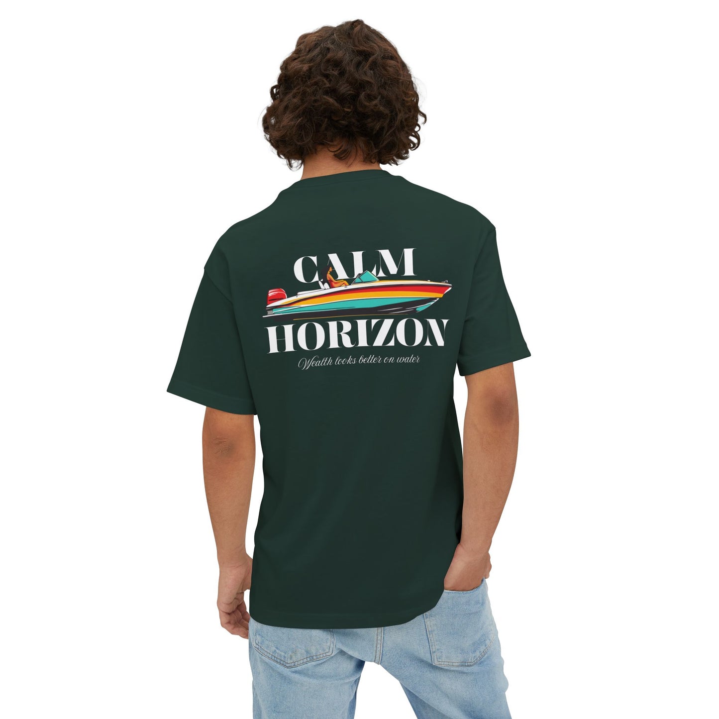 Calm Horizon Boat Graphic Tee