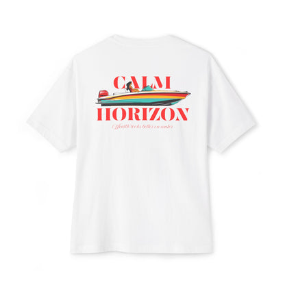 Calm Horizon Boat Graphic Tee
