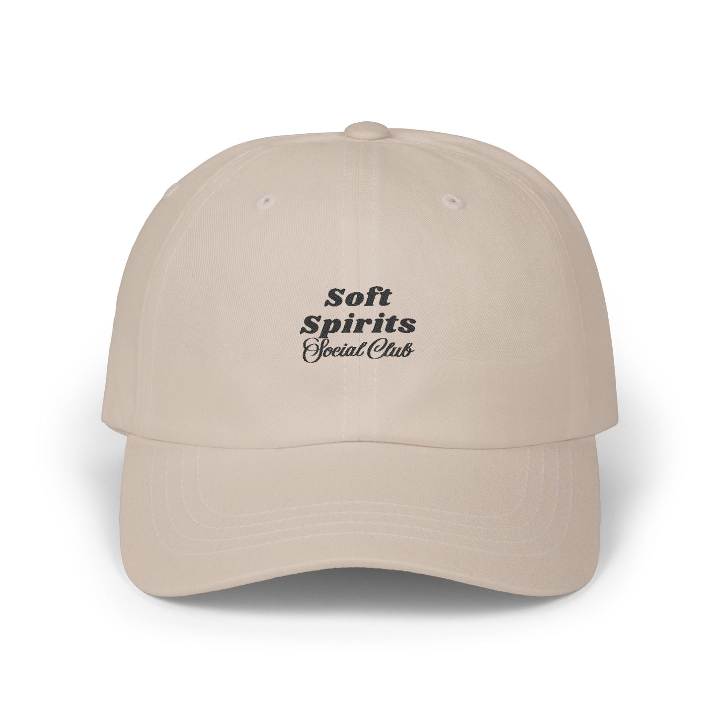 Soft Spirits Social Club Dad Cap - Black Embroidery
