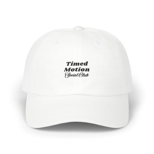 Timed Motion Social Club Dad Cap - Black Embroidery