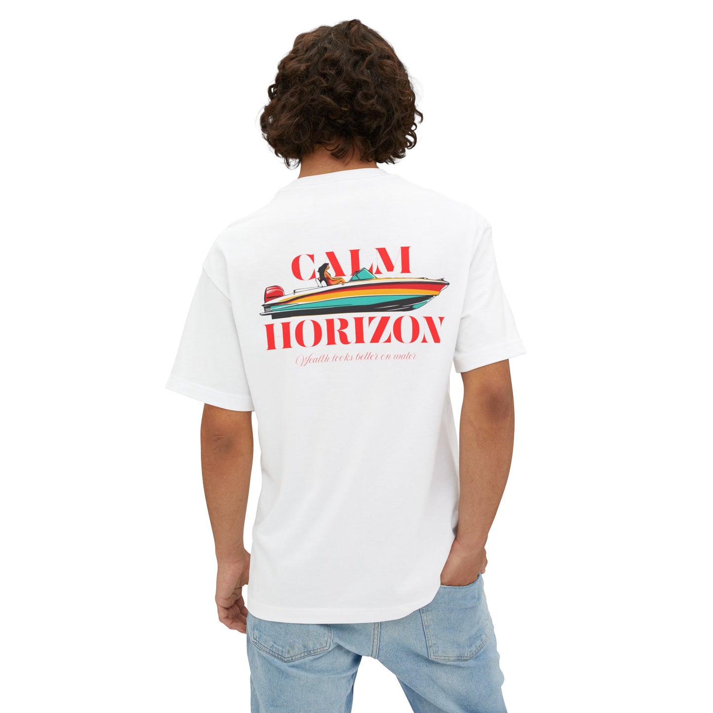 Calm Horizon Boat Graphic Tee
