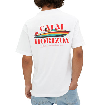 Calm Horizon Boat Graphic Tee