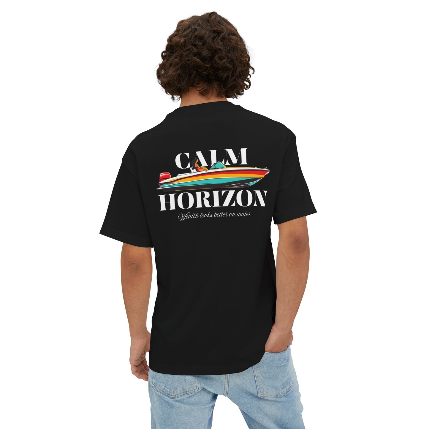 Calm Horizon Boat Graphic Tee