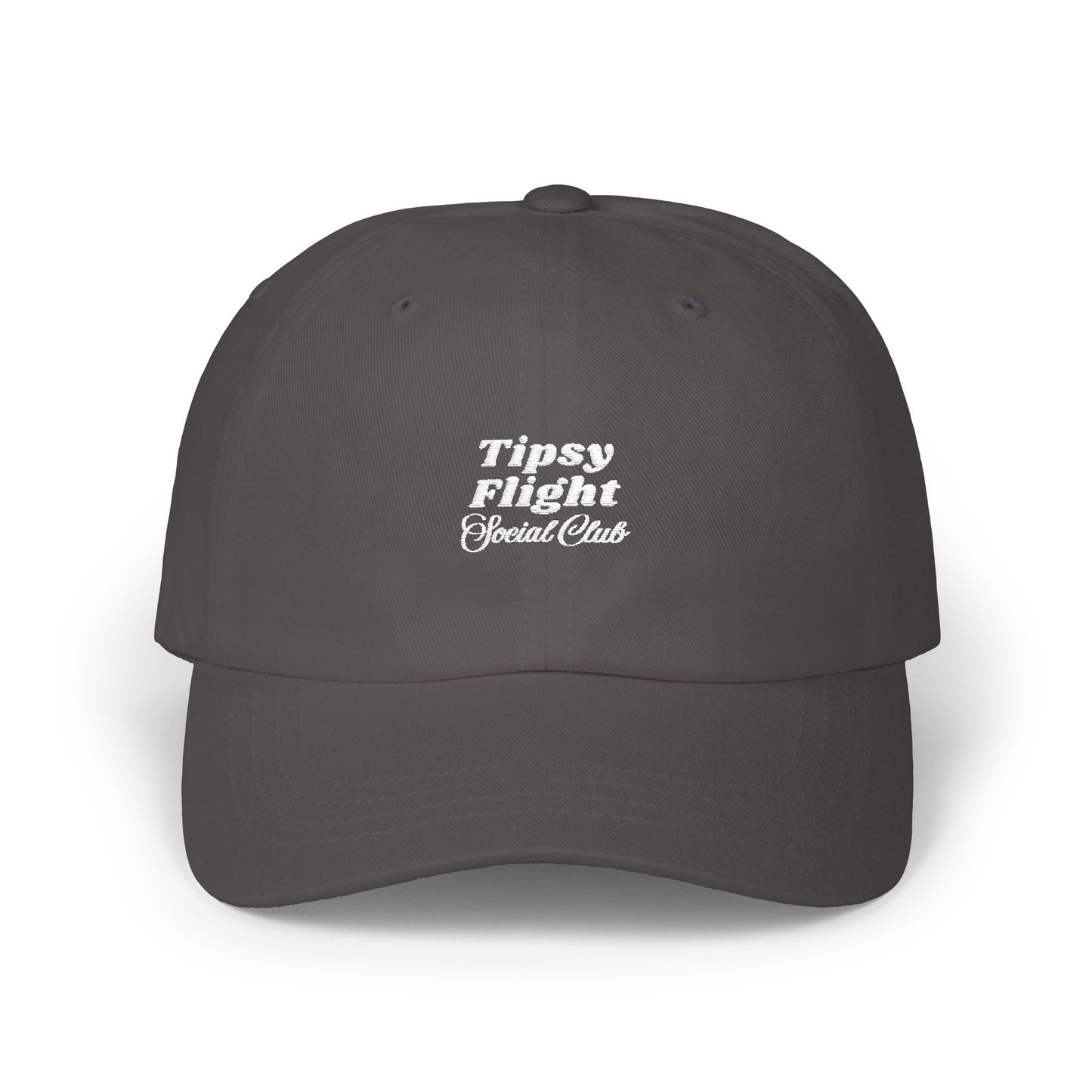 Tipsy Flight Social Club Dad Cap - White Embroidery