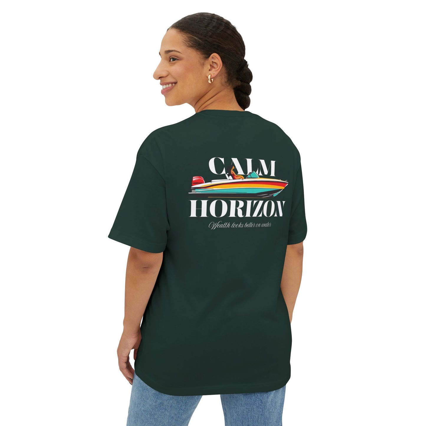 Calm Horizon Boat Graphic Tee