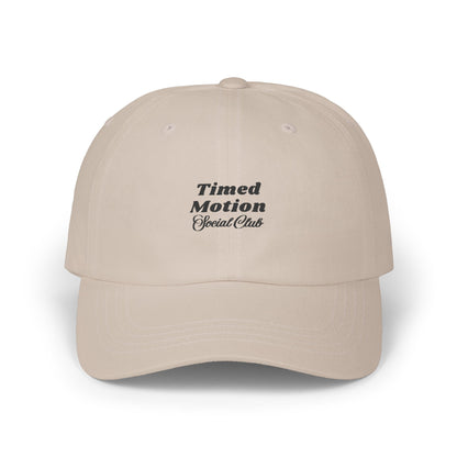 Timed Motion Social Club Dad Cap - Black Embroidery