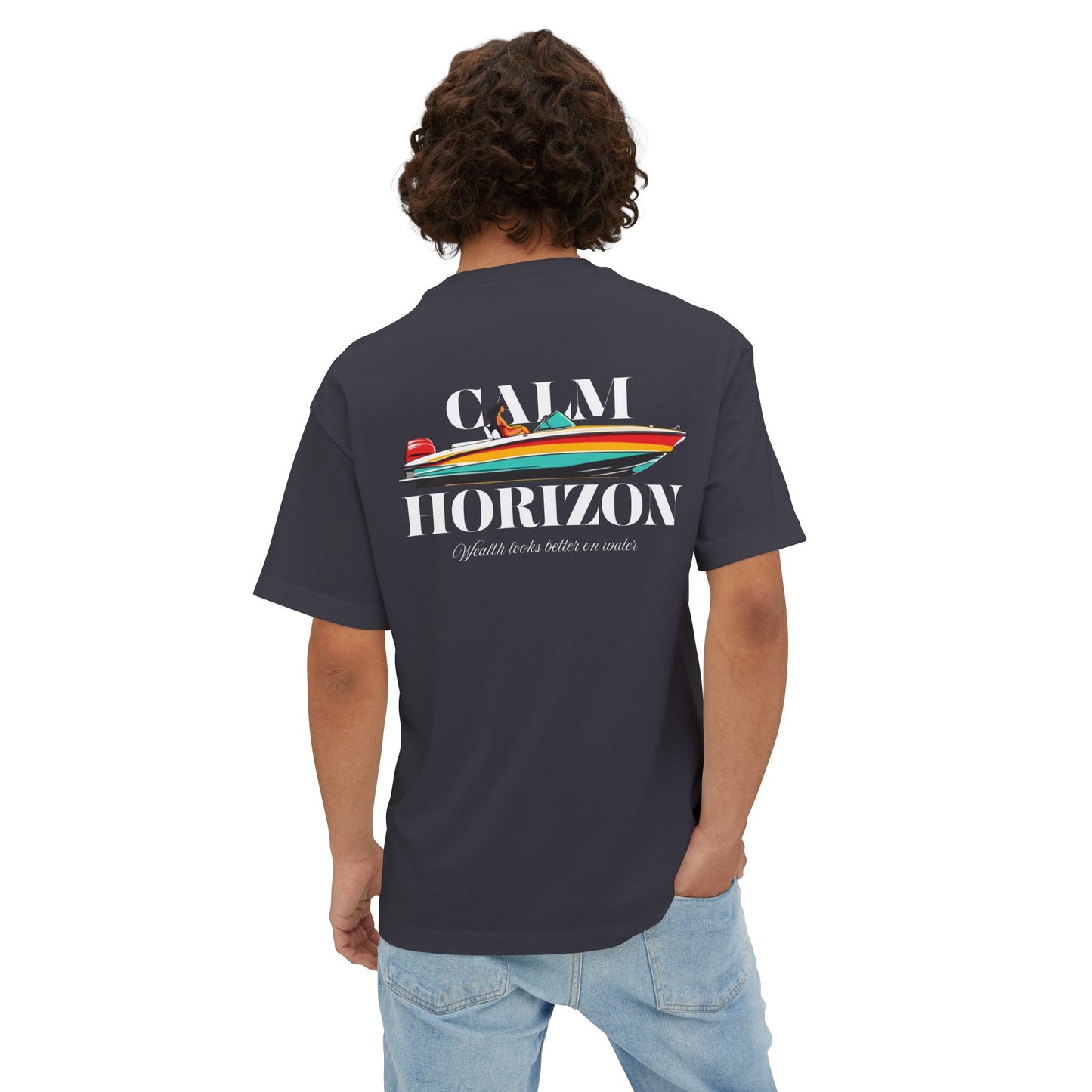 Calm Horizon Boat Graphic Tee