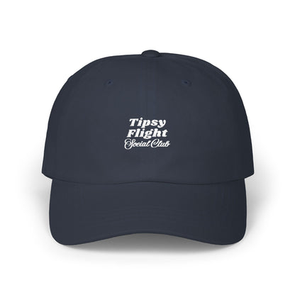 Tipsy Flight Social Club Dad Cap - White Embroidery