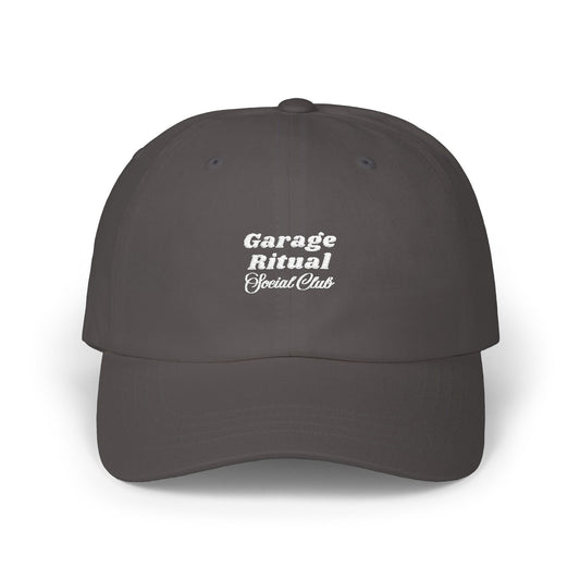 Garage Ritual Social Club Dad Cap - White Embroidery