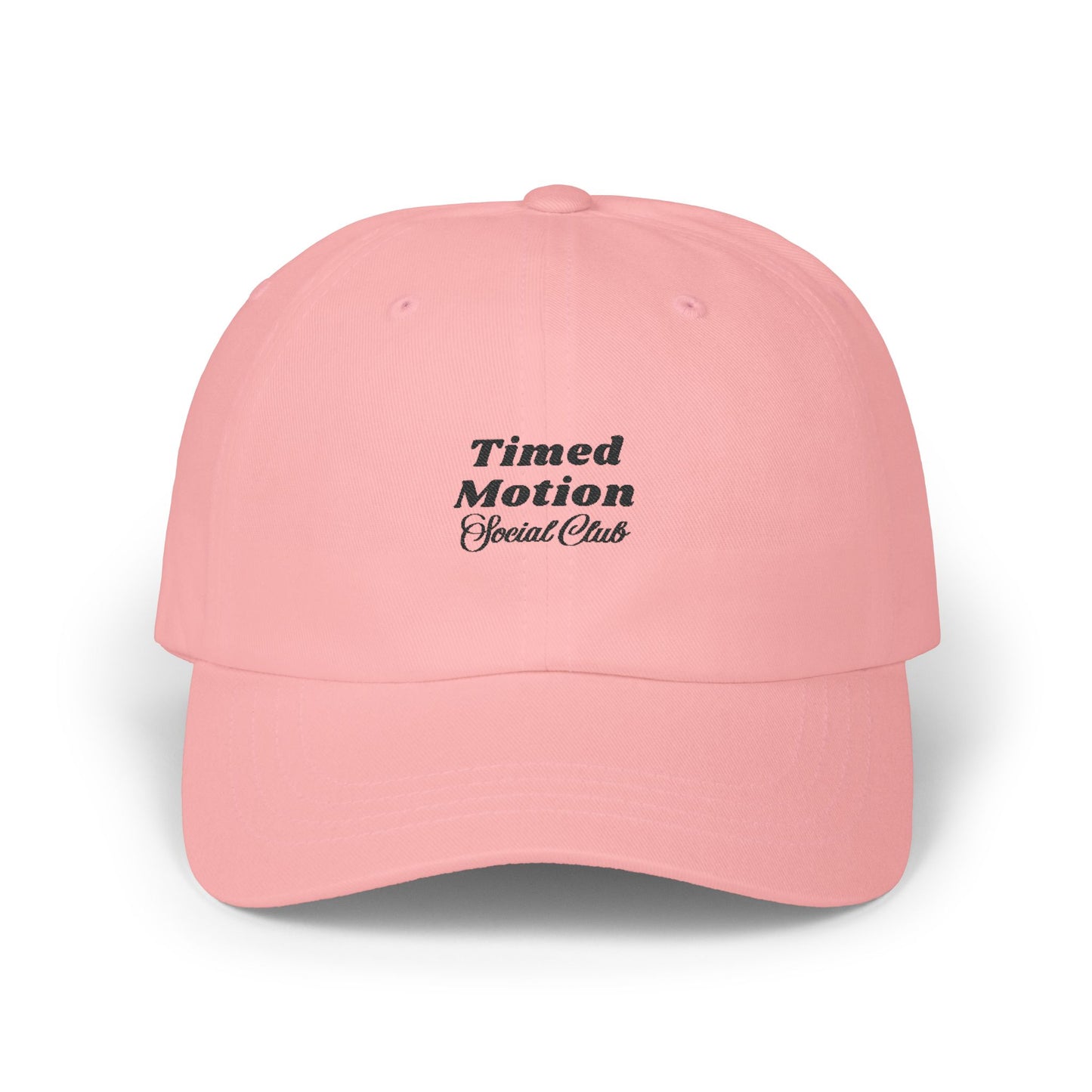 Timed Motion Social Club Dad Cap - Black Embroidery