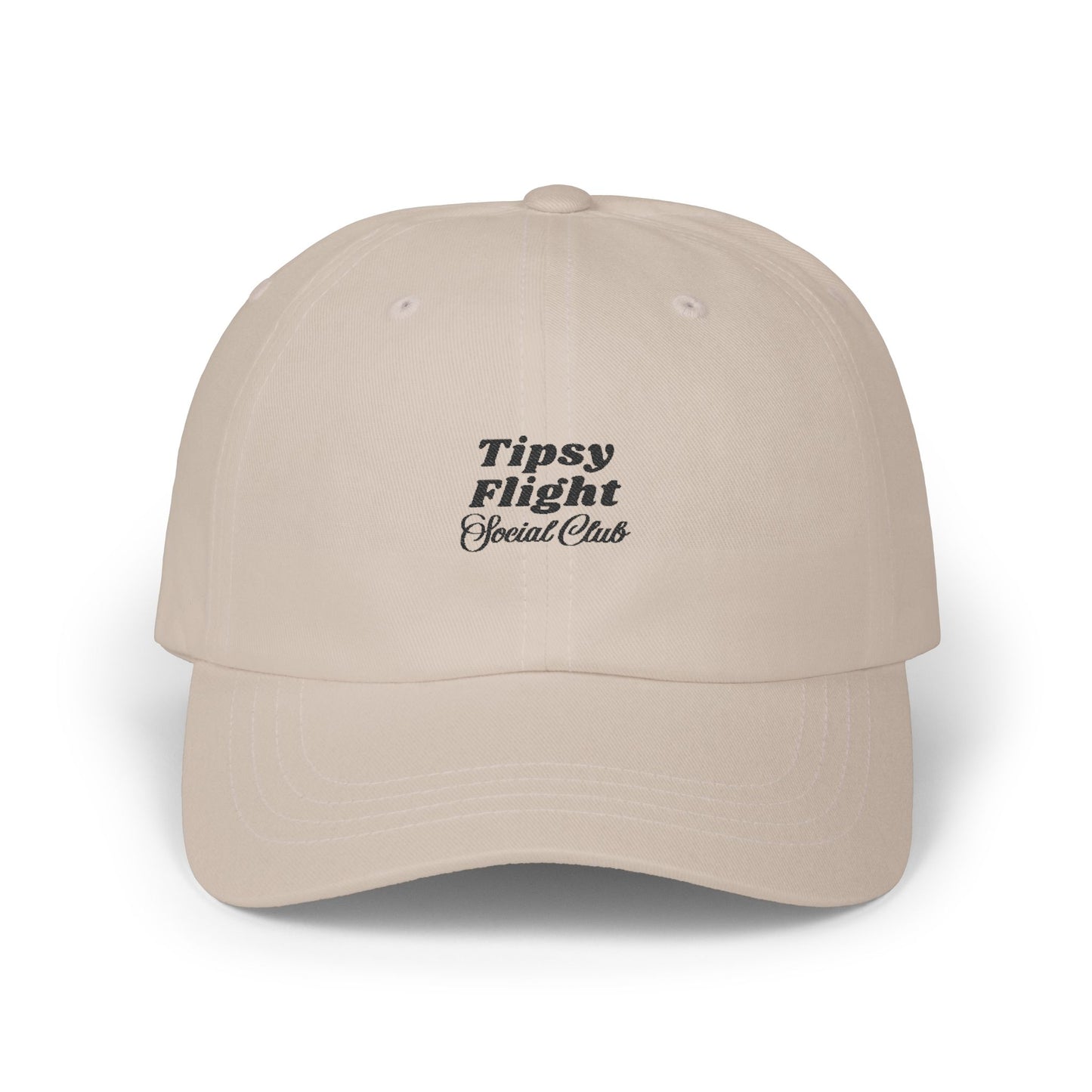 Tipsy Flight Social Club Dad Cap - Black Embroidery